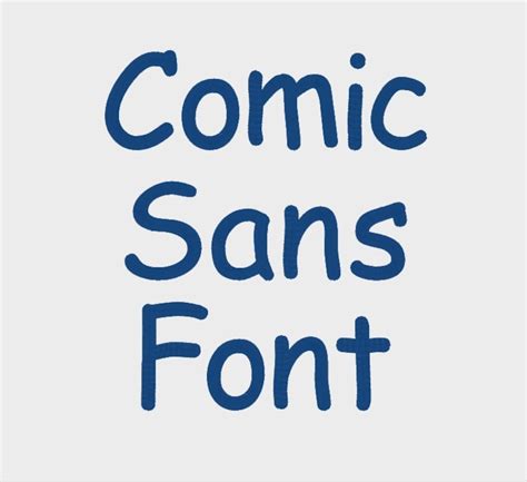 Comic Sans Embroidery Font In 6 Sizes 025 05 Etsy