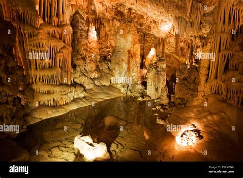 Interior Of The Avshalom Stalactite Cave Nature Reserve Also Called