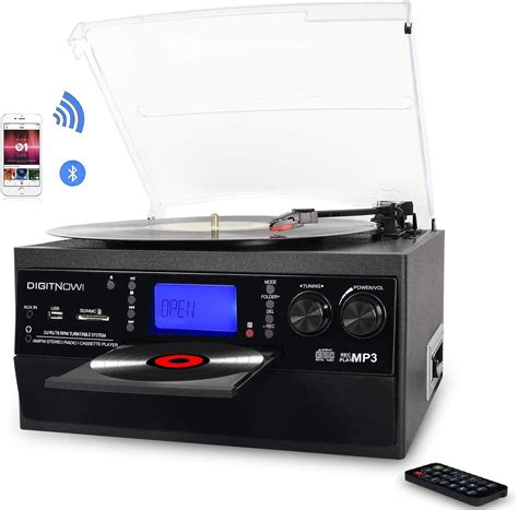 Digitnow Bluetooth Record Player Turntable With Stereo Speaker Lp