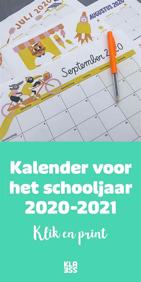 Kalender Voor Het Schooljaar 2020 2021 Schoolkalender Lesgeven Aan