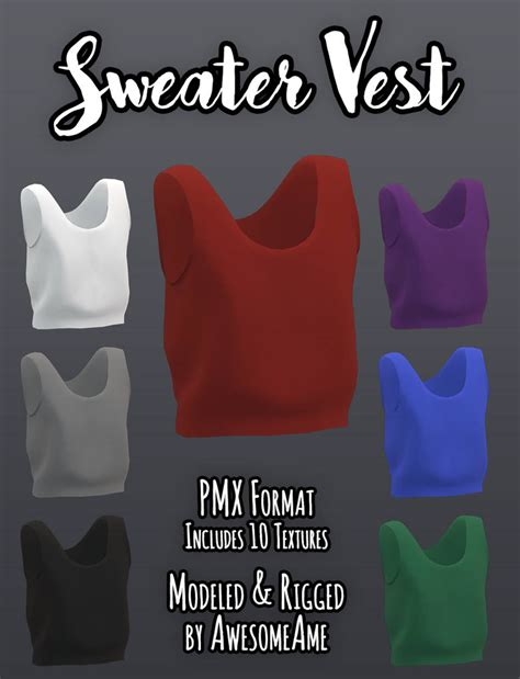 Mmd Sweater Vest Download By Awesomeame On Deviantart