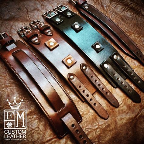 Brown Leather Cuffs Leather Work Leather Bracelets Leather Watch