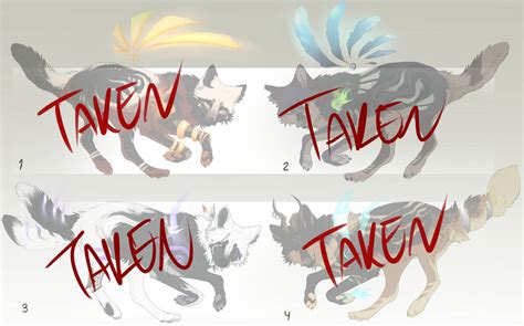 Elemental Wolves Adoptable Batch Closed By Therockycrowe On Deviantart