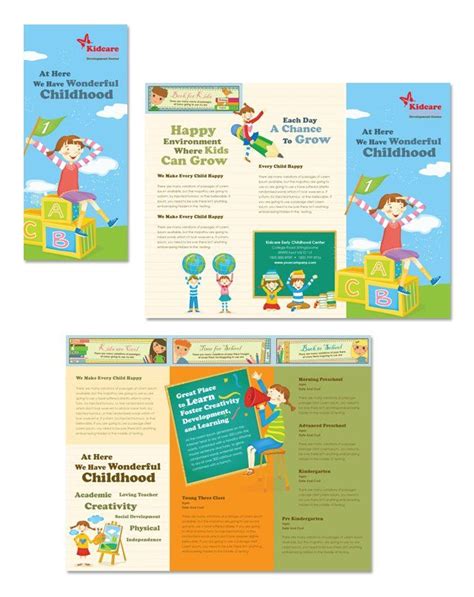Child Development School Tri Fold Brochure Template Trifold Brochure