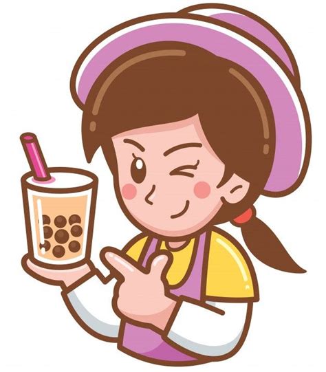 See more ideas about boba tea, anime, cute pokemon. Cartoon Female Presenting Bubble Tea in 2020 | Bubble tea, Colorful business card, Unicorn ...
