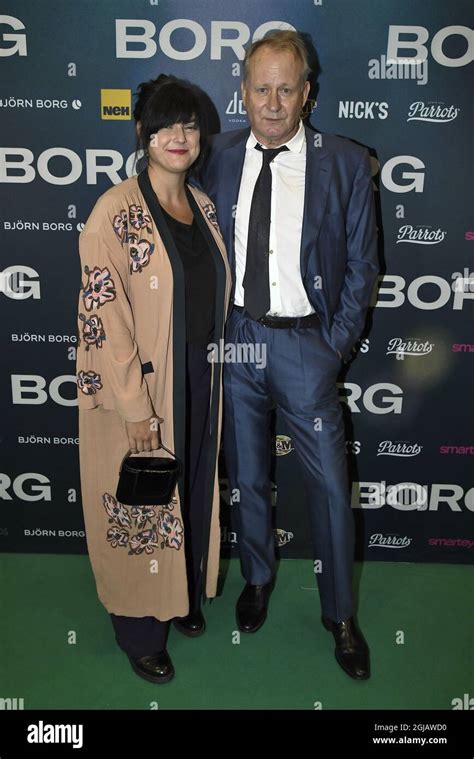 Stockholm 20170904 Stellan Skarsgard And Wife Megan Everett Arriving At