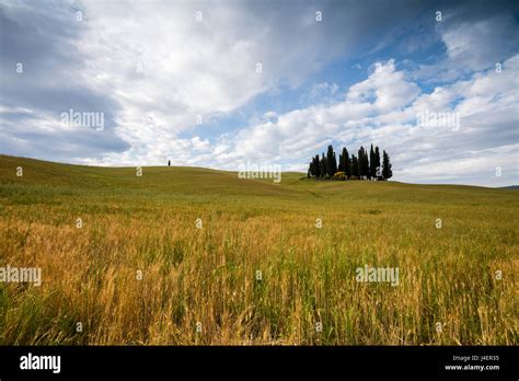 Clouds Frame The Gentle Green Hills Of Val Dorcia Unesco World