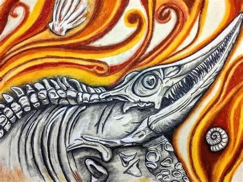 Fossil Drawing By Kimberly Piro Fine Art America