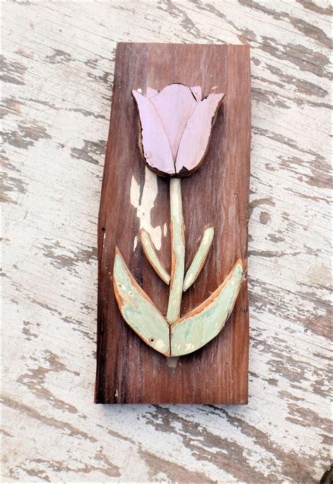 Wooden Flower Wall Art Bohemian Decor Nature Art Rustic Etsy Flower