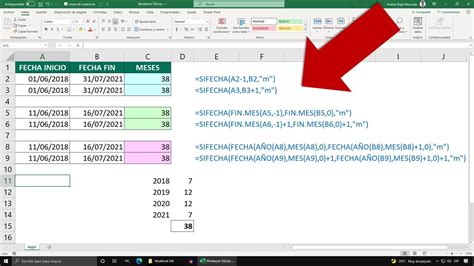 Calcular Los Meses Transcurridos Con Dos Fechas Cualquieras En Excel Hot Sex Picture