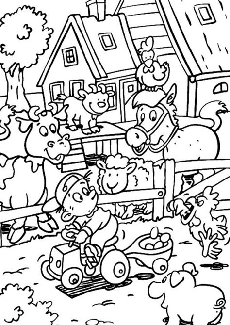 Farm Coloring Pages Benaxcoffey