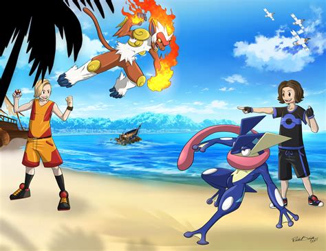 Artstation Pokemon Beach Battle