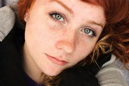 Redhead Face Closeup Freckles Eyes Hair Freckle