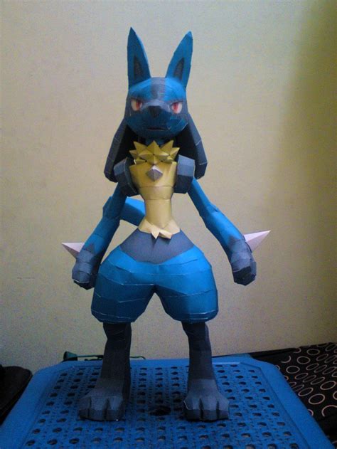 Lucario Papercraft 1 By Riolushinx Paper Crafts Character Superhero