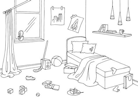 Cartoon Of A Messy Bedroom Stock Photos Pictures And Royalty Free Images
