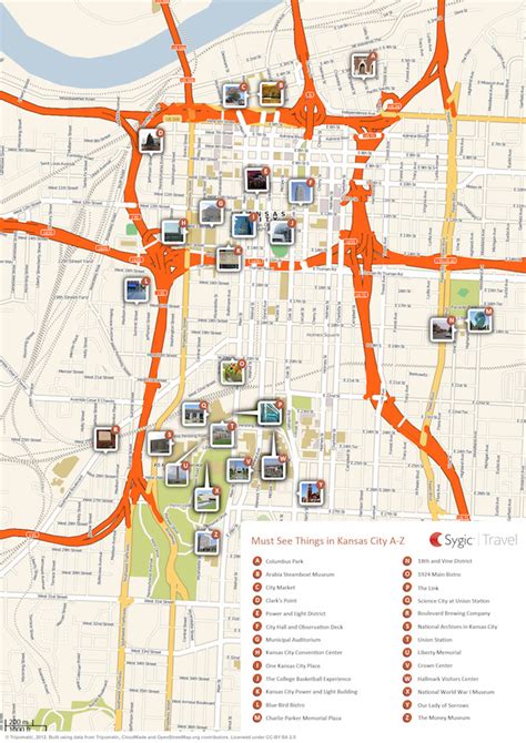 Map Of Kansas City Attractions Tripomatic