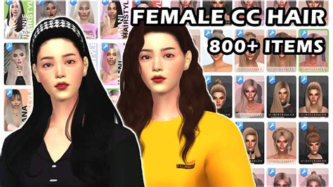The Sims 4 Female Hair Cc Mods Folder 136gb Youtube