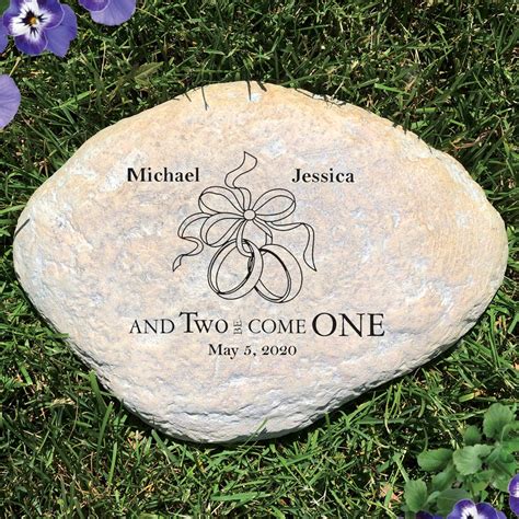 Engraved Wedding Garden Stone Tsforyounow