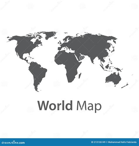 Illustration Vector Graphic Of World Map On White Background Stock