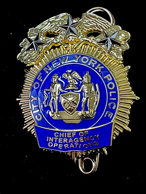 New York NYPD Chief of Interagency Operations - COLLECTORS-BADGES.COM
