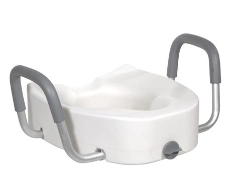 Drive Medical Regularelongated Toilet Seat With Arms Raised 1 Each 1