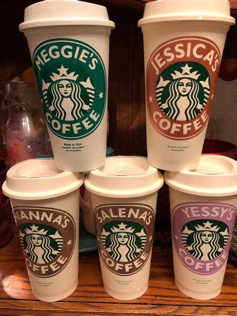 Personalized 16oz Starbucks Cup Bpa Free Reusable Tumbler Etsy Starbucks Cups Coffee