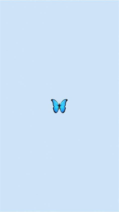 Pastel Blue Aesthetic Butterfly Its Resolution Is 599x587 And It Is