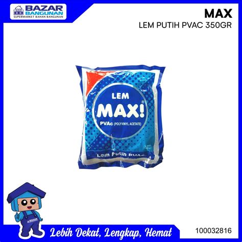 Jual Max Lem Putih Pvac Serbaguna Kayu Kertas Plamur Slime