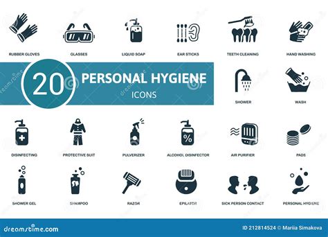 Personal Hygiene Icon Set Contains Editable Icons Personal Hygiene