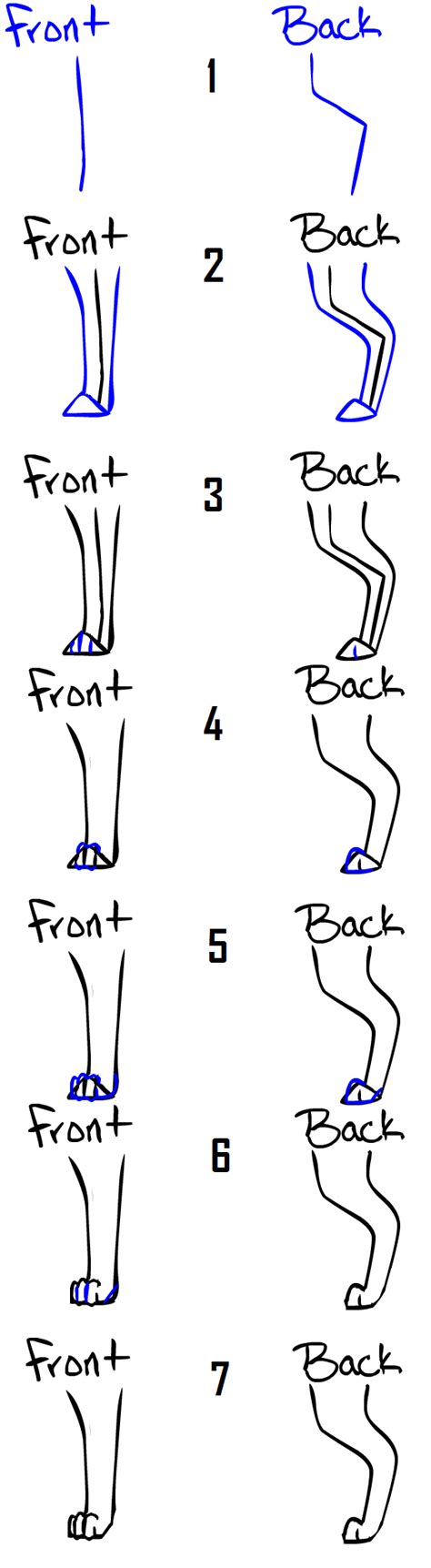 With just a few simple to follow steps you will learn pure awesomeness. How to draw Dog_Cat legs_feet by Qexx on DeviantArt