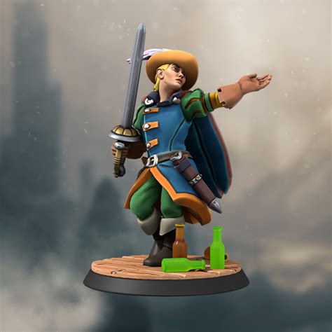 Hero Forge® Color Custom Half Elf Ttrpg Miniature Half Elf Bard Hero