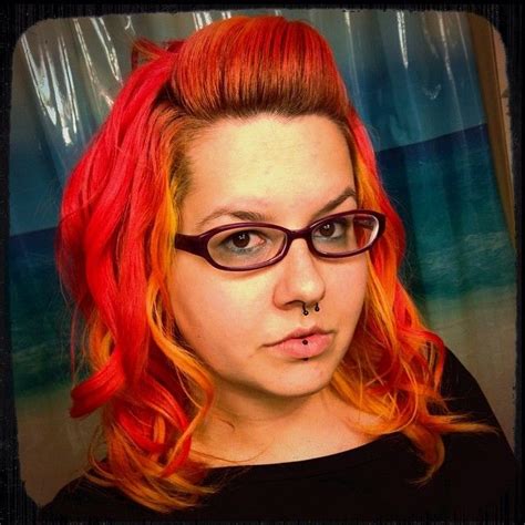 Long Curly Red Orange And Yellow Vibrant Hair Color Using Joico Fashion