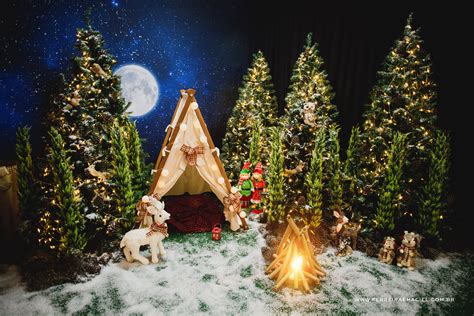 Detalhes Do Acampamento Do Papai Noel Cenário Temático Para Fotos De Natal Em Araranguá