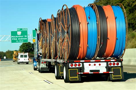 Truck Carrying Fiber Optic Cable Business Finance Solutions 512 990