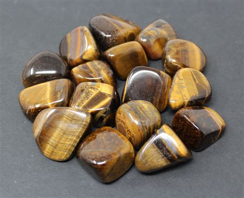Gold Tiger Eye Tumbled Stones Choose How Many Pieces A Grade