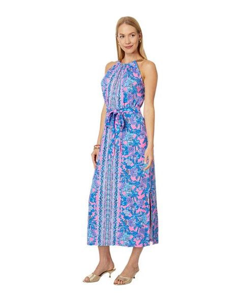 Lilly Pulitzer Bingham Midi Dress In Blue Lyst