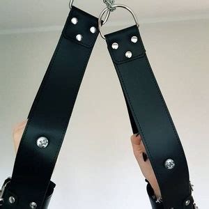 Suspension Handcuffs For Hanging Leather BDSM Bondage Etsy