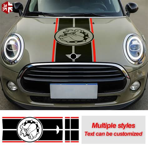 Mini Mini One Mini Cooper Bonnet Stripes Car Vinyl Graphics Decals Stickers Car Exterior