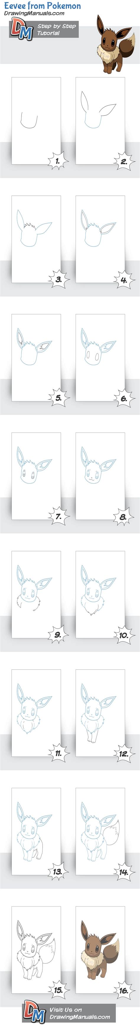 How To Draw Eevee From Pokemon Naruto Drawings Pokemon Drawings