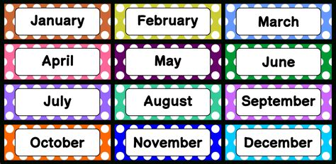 8 Best Images Of Printable Month Labels Months Of The Year Labels Hot