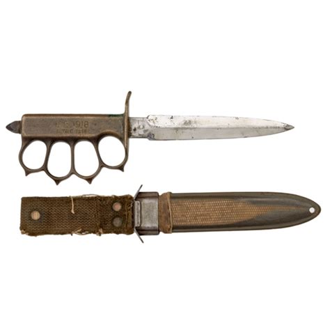 Us Wwi Model 1918 Lfnc Trench Knife Modified For Wwii Cowans