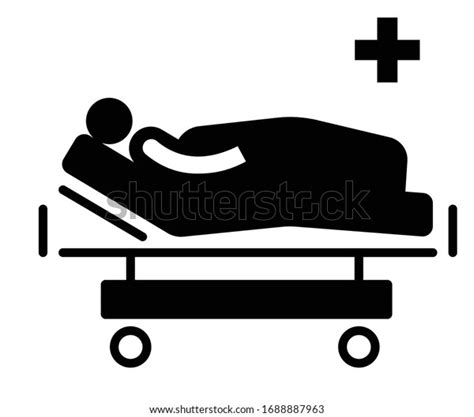 Patient Hospital Bed Getting Treatment Illustration Stock Vector