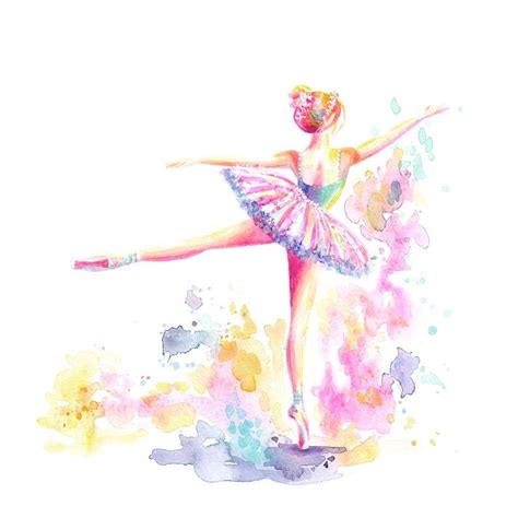 Ballerina Watercolor 7 Print Series Print Ballet Watercolor