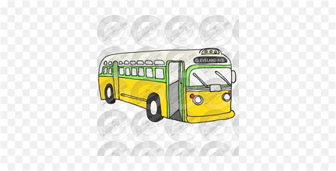 Rpbcp46 Rosa Parks Bus Cartoon Png Bus Clipart Png Free Transparent