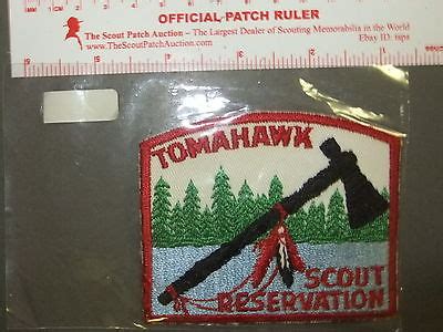 Boy Scout Tomahawk Scout Reservation Patch Ff Antique Price Guide Details Page
