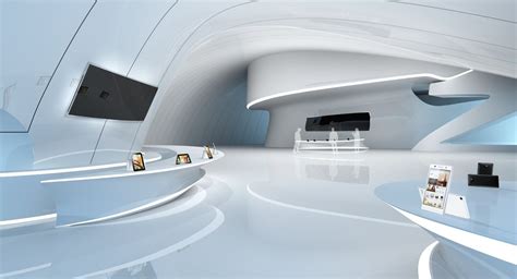 Sci Fi Exhibition Room Scene 3d Max Futuristic Architecture Interior