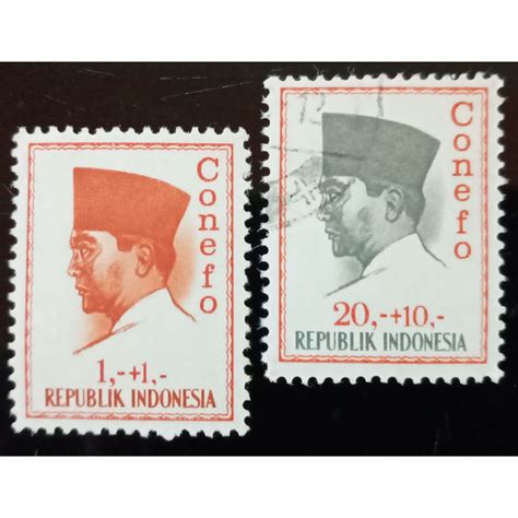 Jual Perangko Tema Presiden Soekarno Sukarno Bung Karno Conefo 2 Pcs