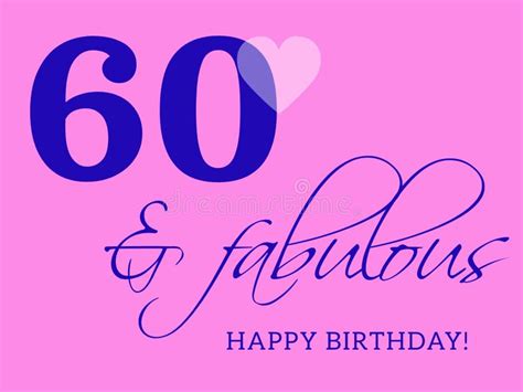 Fabulous 60th Birthday Stock Illustrations 3 Fabulous 60th Birthday