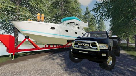 Oversize Boat Trailer V10 Mod Farming Simulator 2022 19 Mod