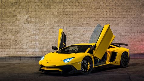 Yellow Lamborghini Aventador 2019 4k Lamborghini